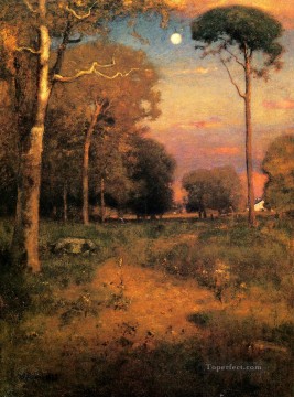 Early Moonrise Florida también conocido como Early Morning Florida paisaje tonalista George Inness Pinturas al óleo